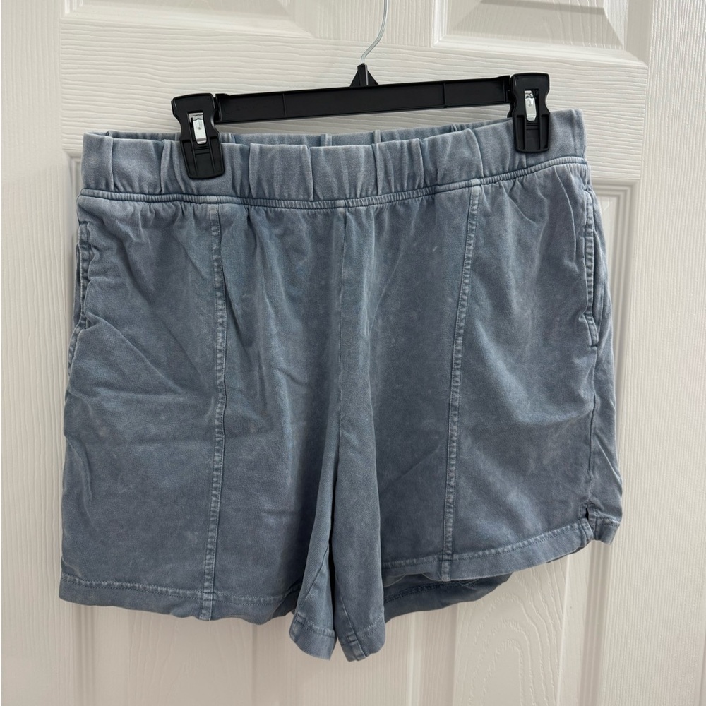 TALULAH Dusty Blue High-Waist Casual Shorts